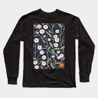 Beautiful Stylized White Flowers, for all those who love nature #209 Long Sleeve T-Shirt